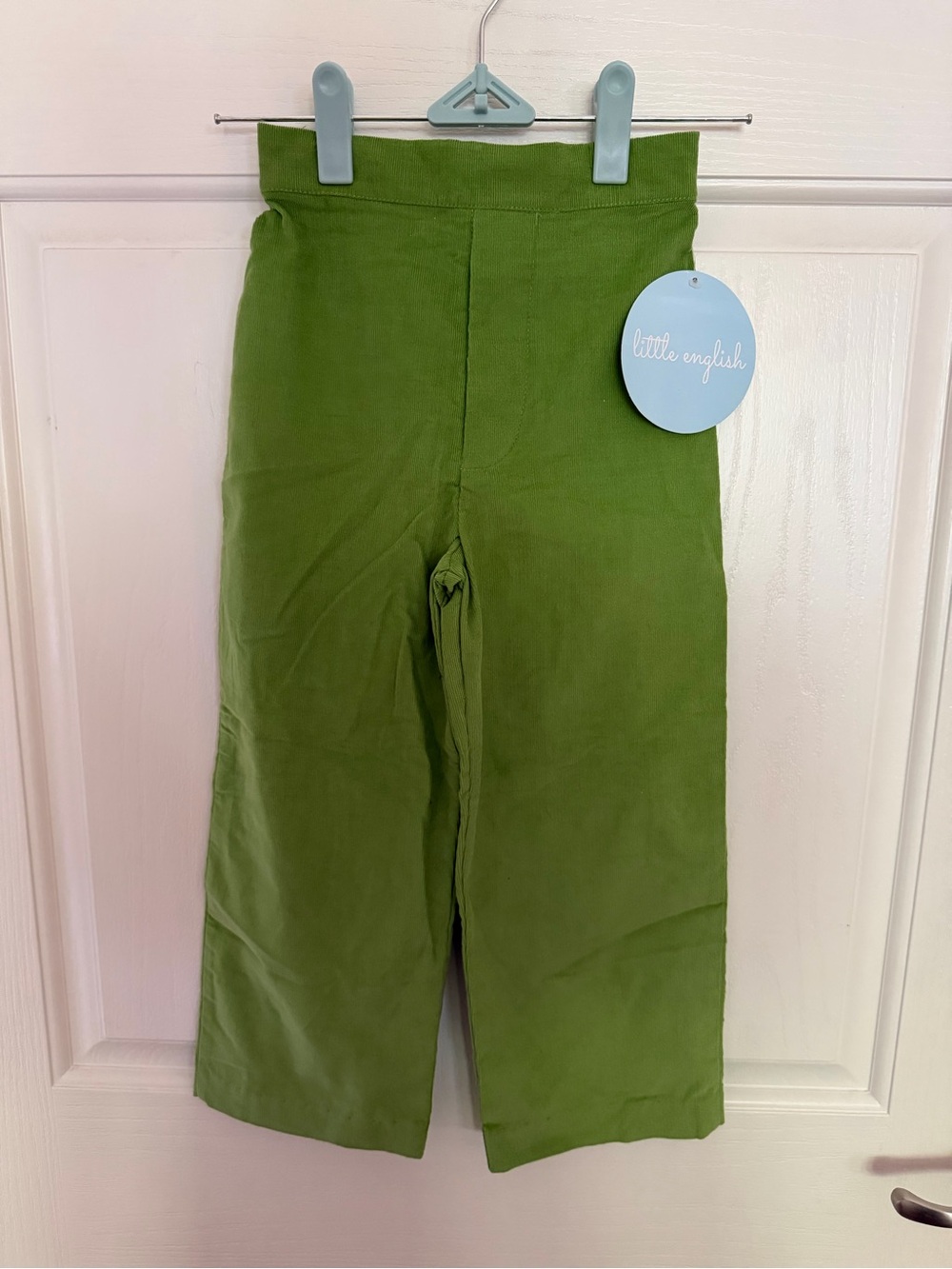 Little English Boys Green Corduroy Pull-On Wide-Leg Pants